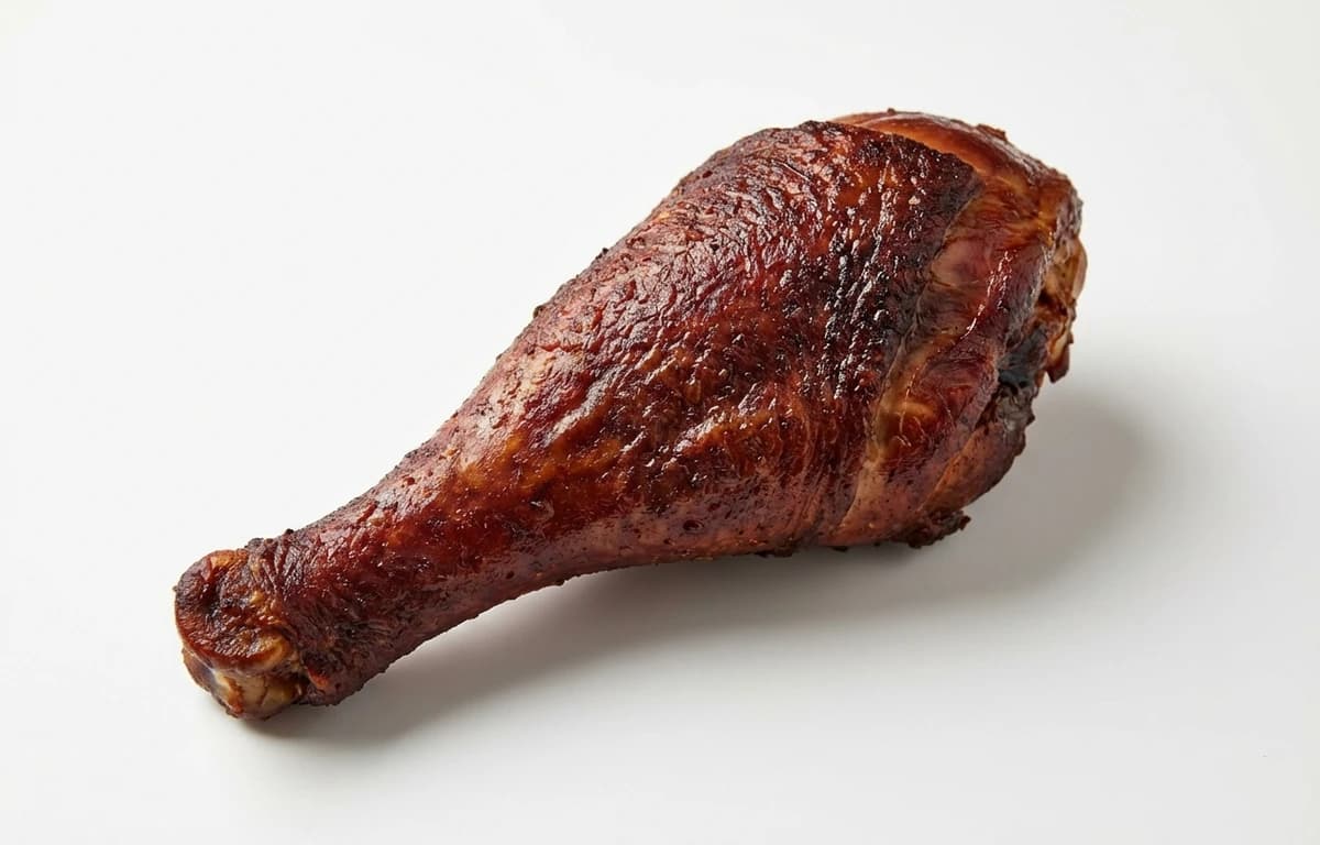 cooked smoked turkey drumstick