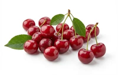 raw sour red cherries