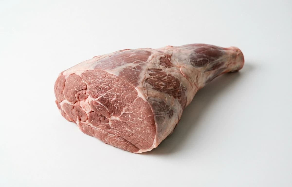 raw boneless lamb leg