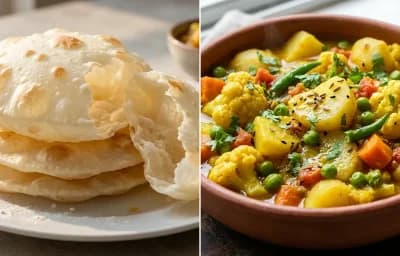 Bengali Luchi with Niramish Torkari