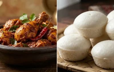 Chicken Urval with Goan Sannas