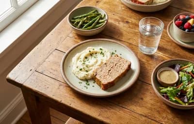 Turkey Meatloaf with Cauliflower Mash