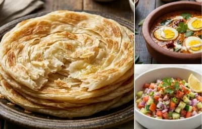 Malabar Parotta with Kerala Egg Curry
