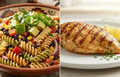Pasta Salad with Grilled Chicken Breast