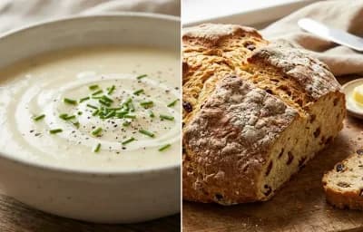 Potato and Leek Soup with Irish American Soda Bread