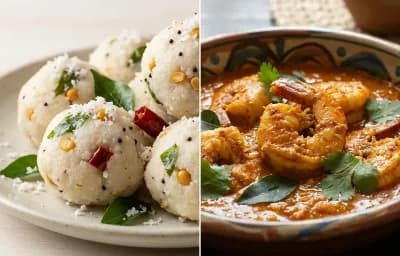Pundi Gatti with Mangalorean Prawn Curry
