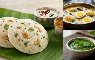 Rava Idli with Egg Kurma and Mint Chutney