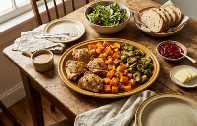 Sheet-Pan Chicken and Roasted Squash