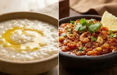 Ukde Tandul Pej with Galmbyachi Chutney