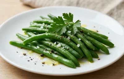 Vegetable Pilaf with Steamed Green Beans