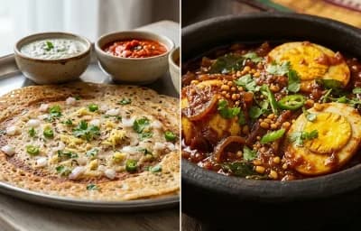 Wheat Dosa with Muttai Thokku