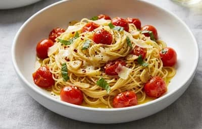 Angel Hair Pasta with Cherry Tomatoes