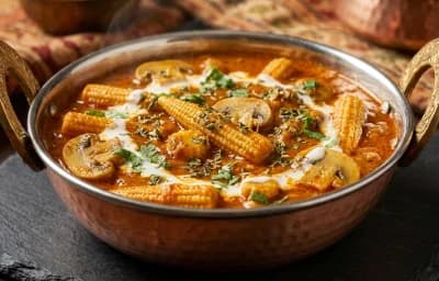 Baby Corn Mushroom Masala