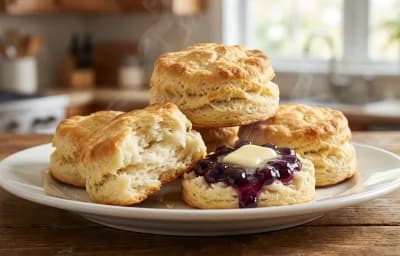 Buttermilk Biscuits with Grape Jelly