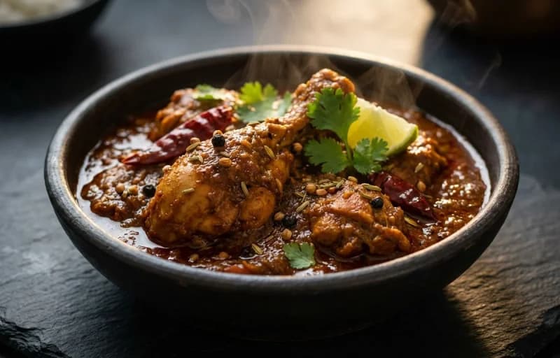 Chapati with Chicken Chettinad Masala - Recipe 2