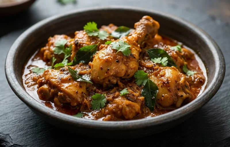 Chicken Kundapuri with Boiled Rice - Recipe 1