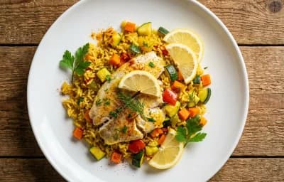 One-Pot Tilapia and Rice