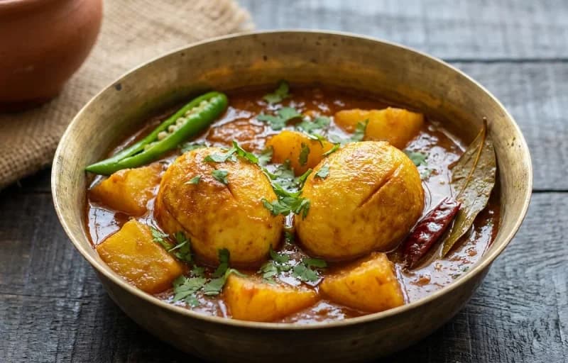 Karaishutir Kochuri with Dimer Torkari - Recipe 2