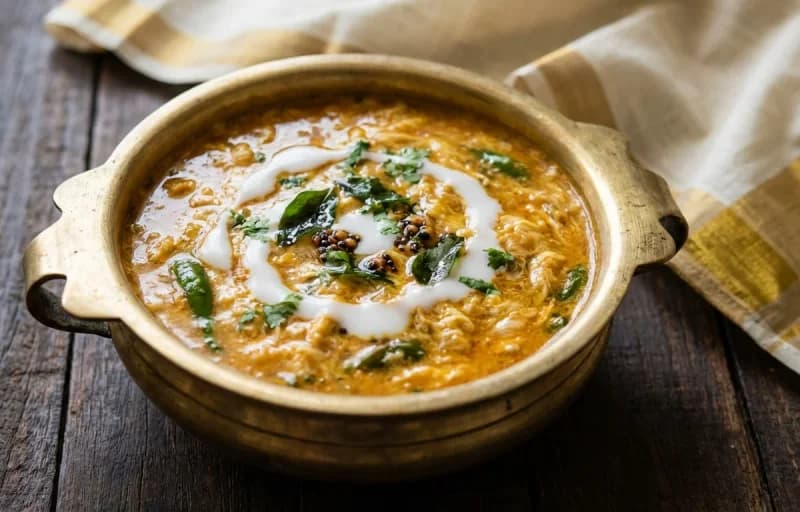 Egg Drop Curry with Coconut Milk with Steamed Basmati Rice - Recipe 1