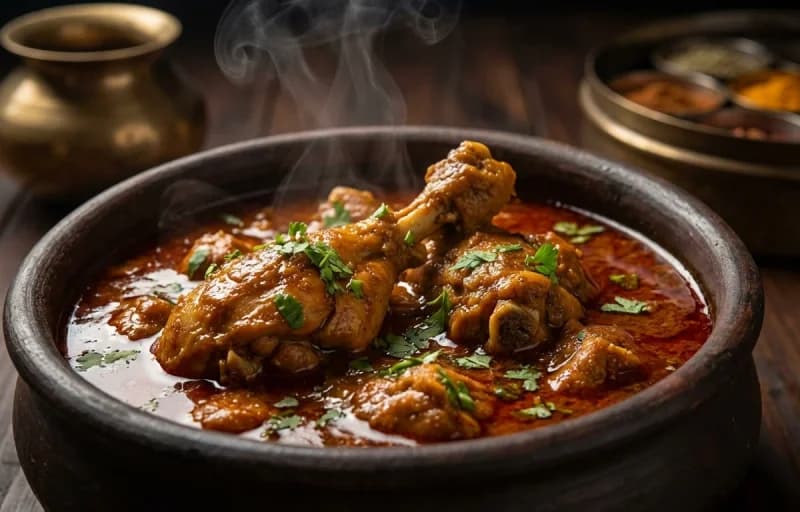 Gavran Kombdi Rassa, Jowar Bhakri and Lemon Rice - Recipe 1