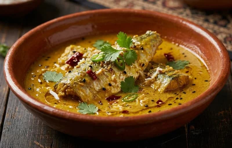 Goan Mackerel Uddamethi with Goan Coconut Rice - Recipe 1