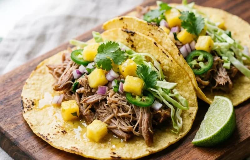 Kalua Pork Tacos with Pineapple Salsa - Recipe 1