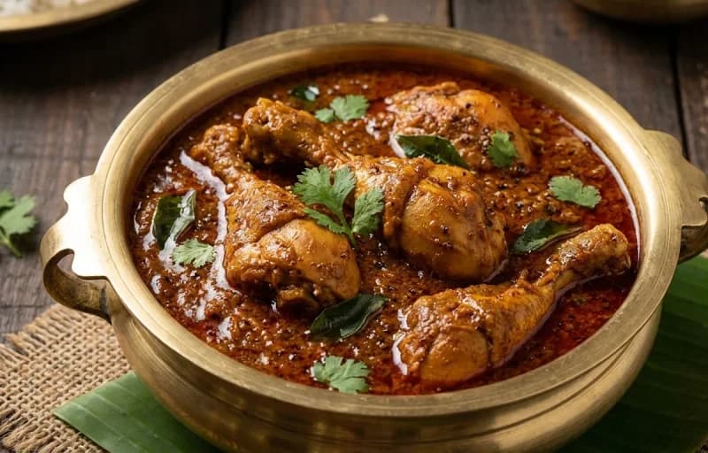 Kundapura Koli Saaru with Boiled Rice - Recipe 1