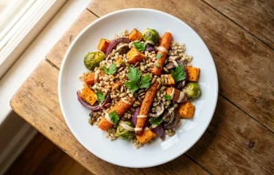 Roasted Vegetable and Barley Bowl