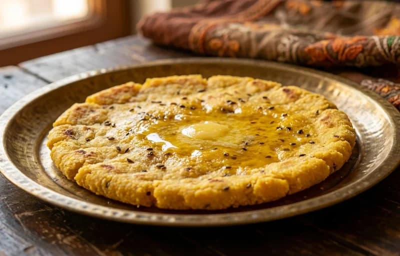 Rajasthani Chicken Curry with Makki ki Roti - Recipe 2