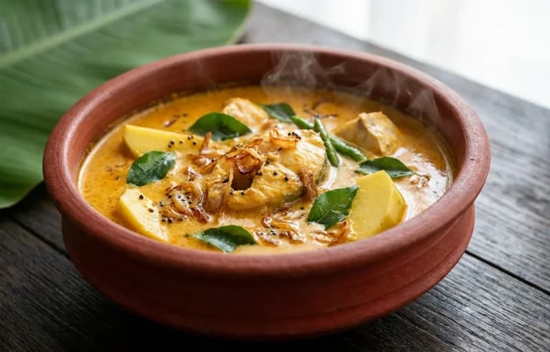 Meen Alleppey Curry with Boiled Rice - Recipe 1