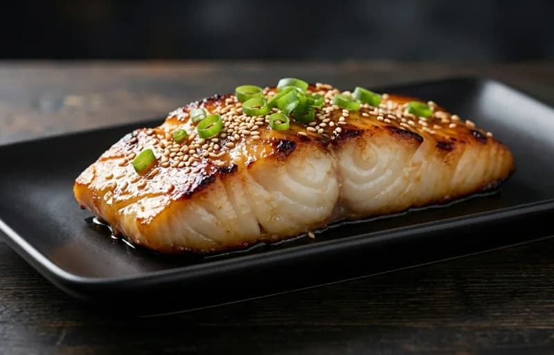 Miso Glazed Black Cod, Garlic Ginger Bok Choy and Jasmine Rice - Recipe 1