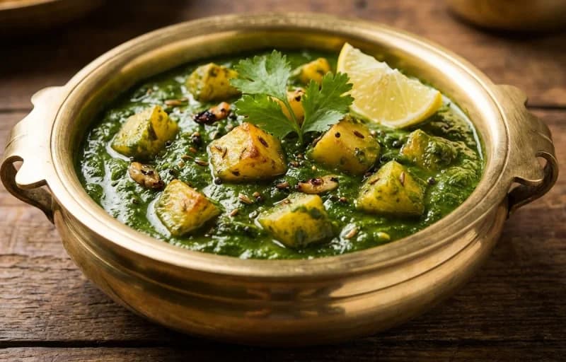 Palak nu Shaak, Rotli and Gujarati Dal - Recipe 1