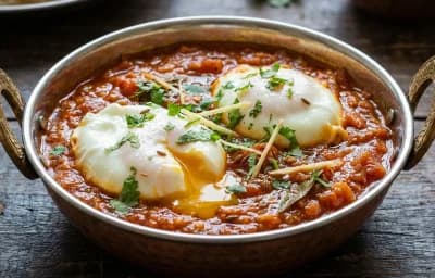 Poached Eggs in Tomato Gravy