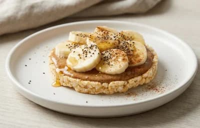 Rice Cakes with Almond Butter and Banana