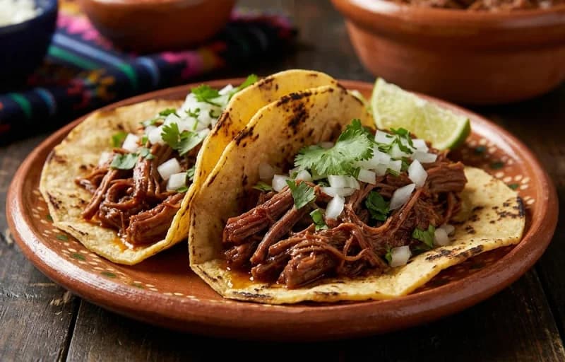 Shredded Beef Tacos, Restaurant-Style Salsa and Pinto Beans - Recipe 1