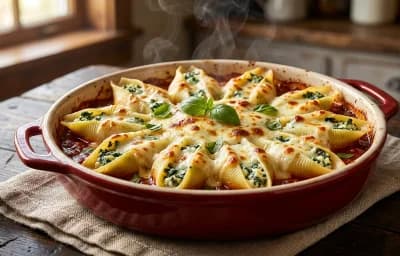 Spinach and Ricotta Stuffed Shells
