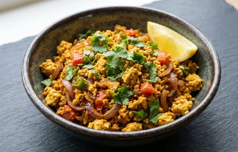 Tofu Bhurji with Chapati - Recipe 1