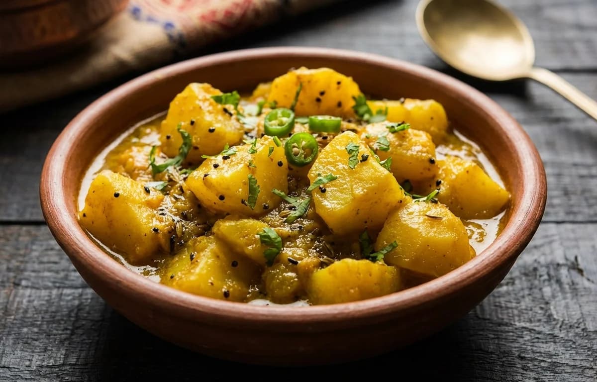 Assamese Mustard Potato Curry