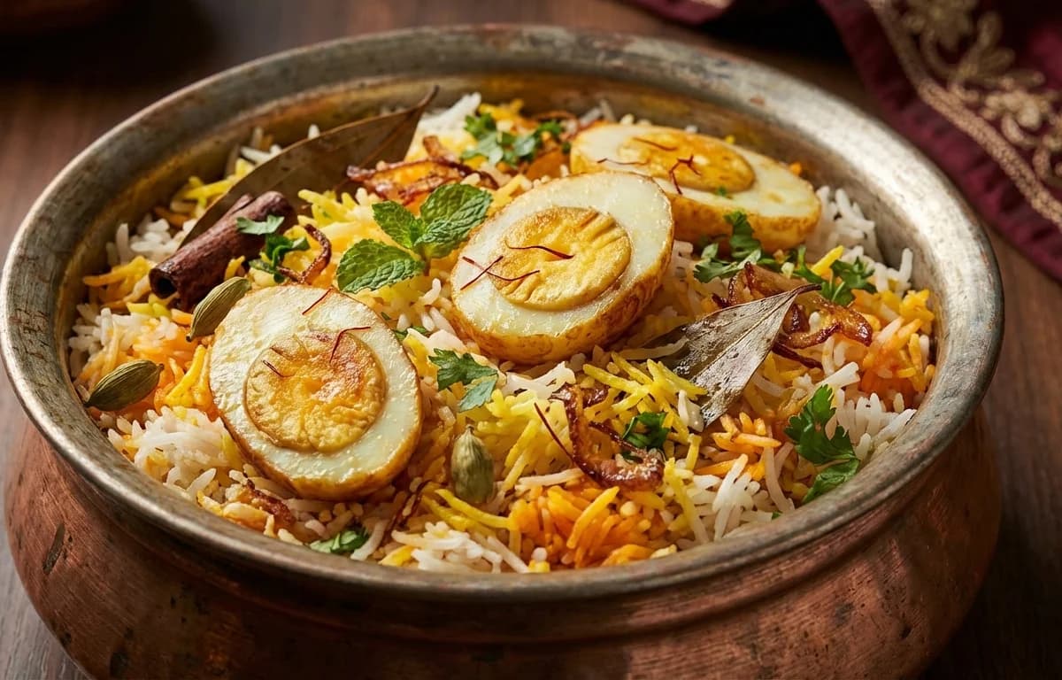 Awadhi Egg Biryani