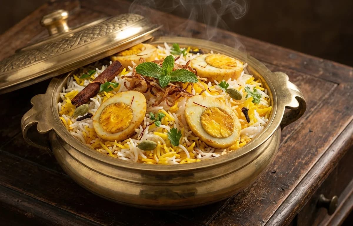 Awadhi Egg Dum Biryani
