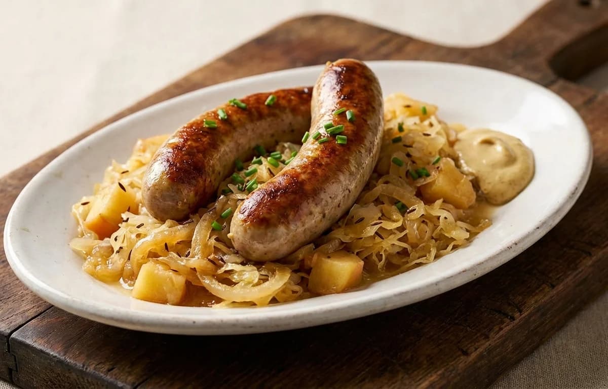 Bratwurst with Sauerkraut
