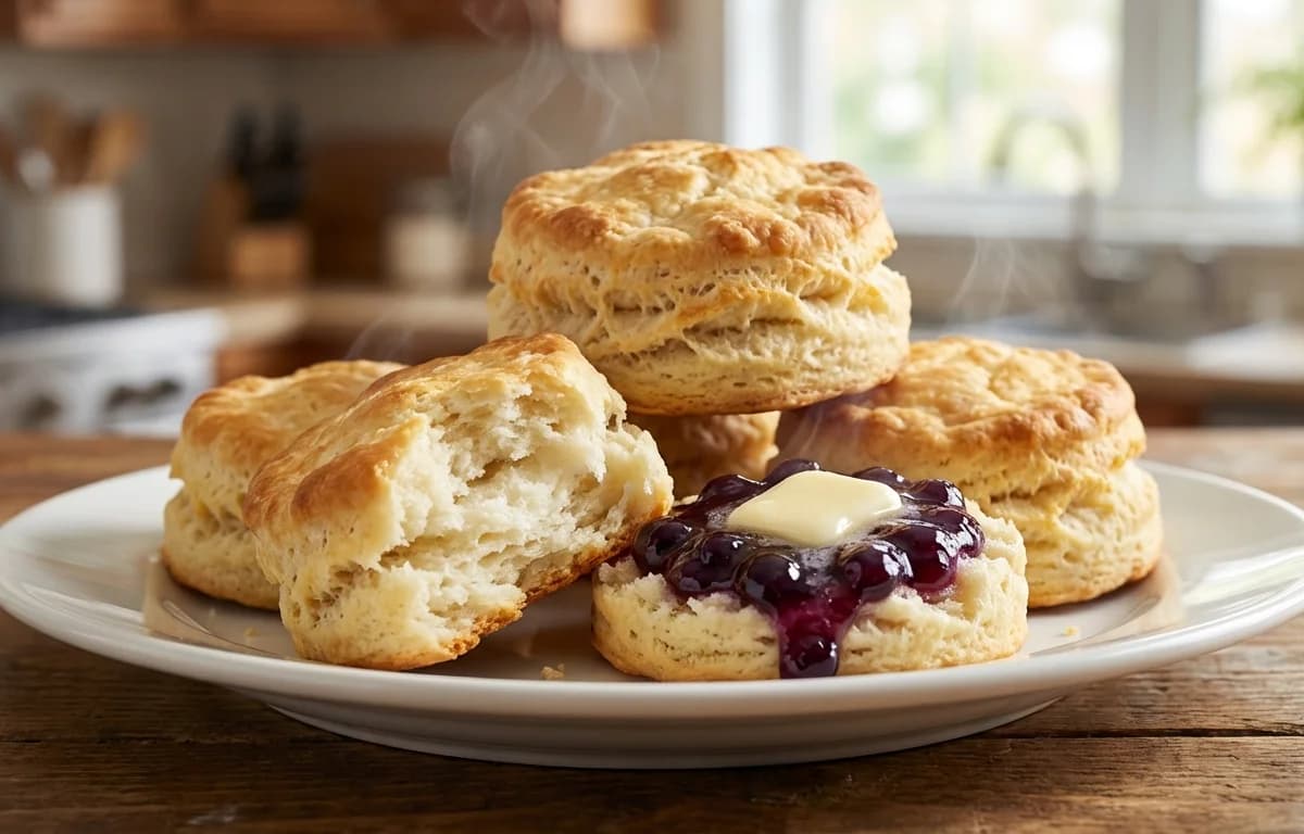 Buttermilk Biscuits with Grape Jelly