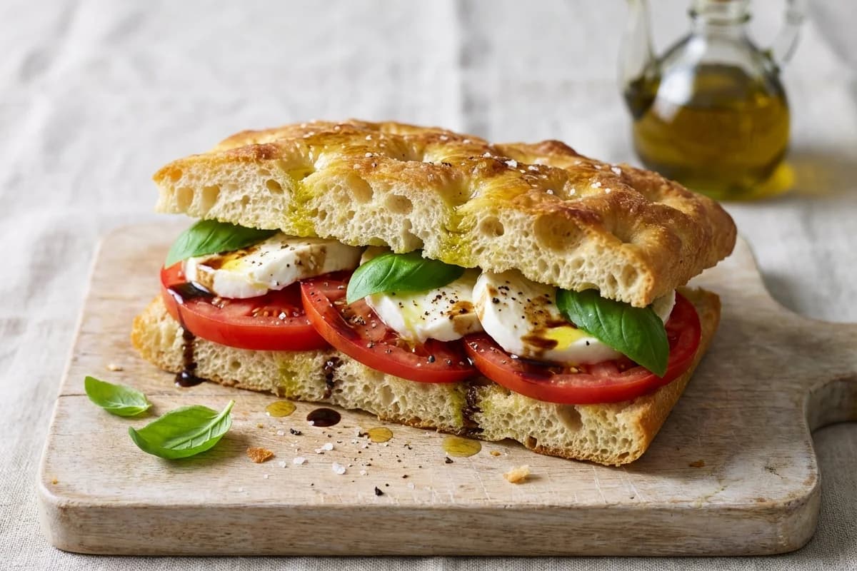 Caprese Focaccia Sandwich