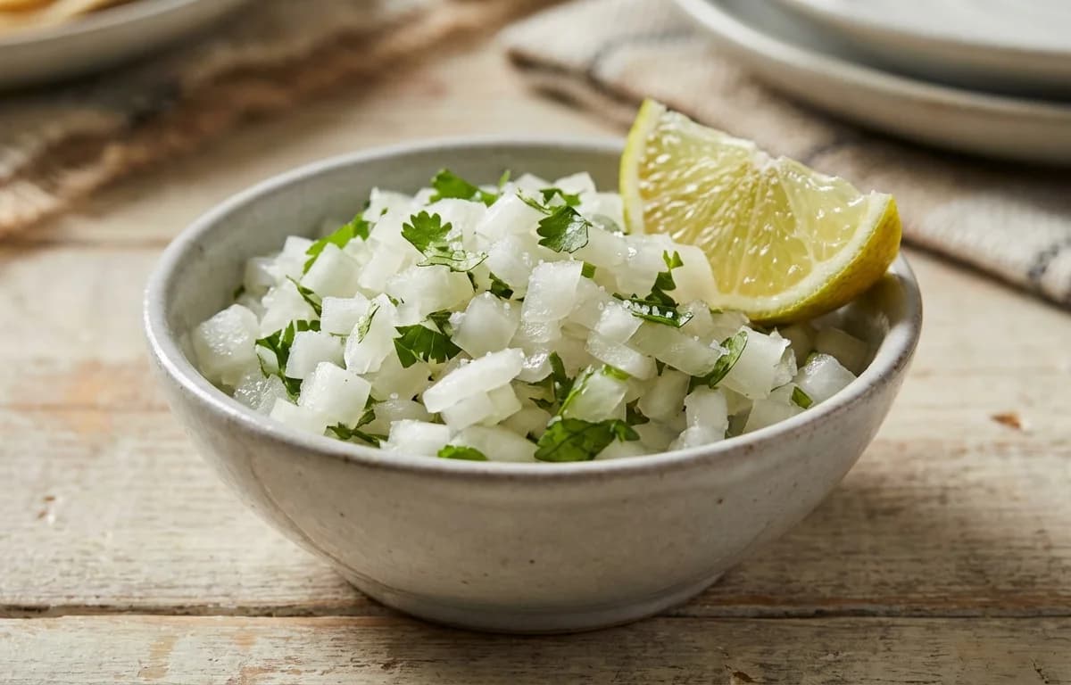 Diced Onion and Cilantro Topping