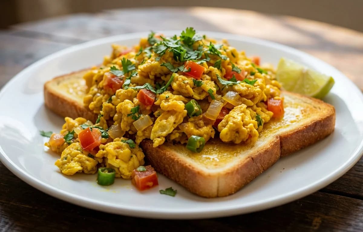 Egg Bhurji Toast