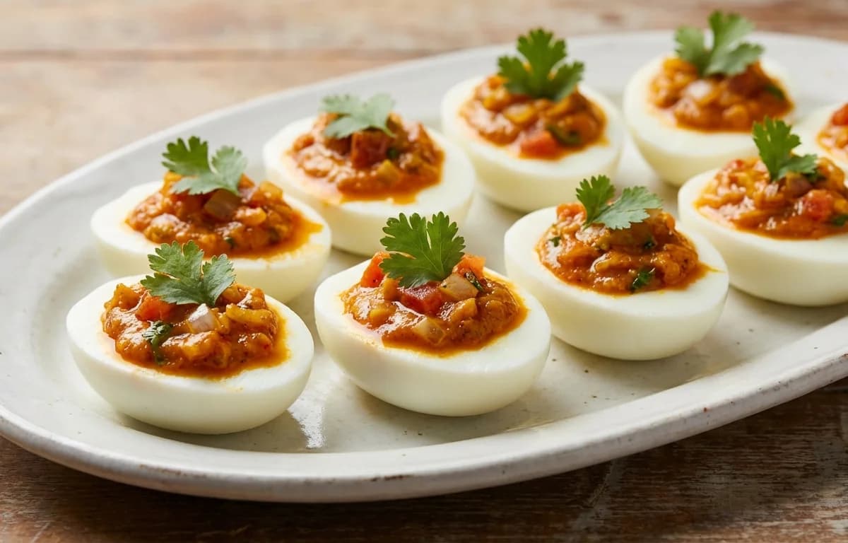 Goan Masala Deviled Eggs