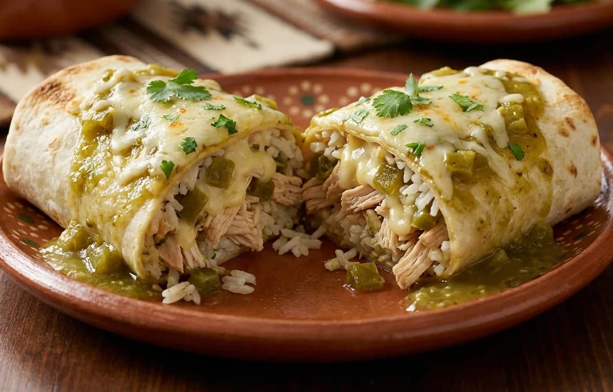 Green Chile Chicken Burrito