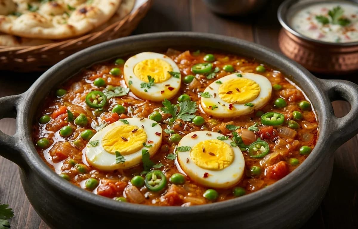 Green Peas Egg Curry