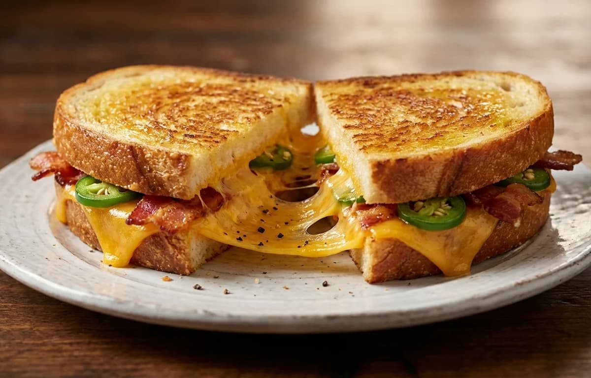 Grilled Cheese with Bacon and Jalapeño