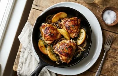 Skillet Chicken with Apples and Onions